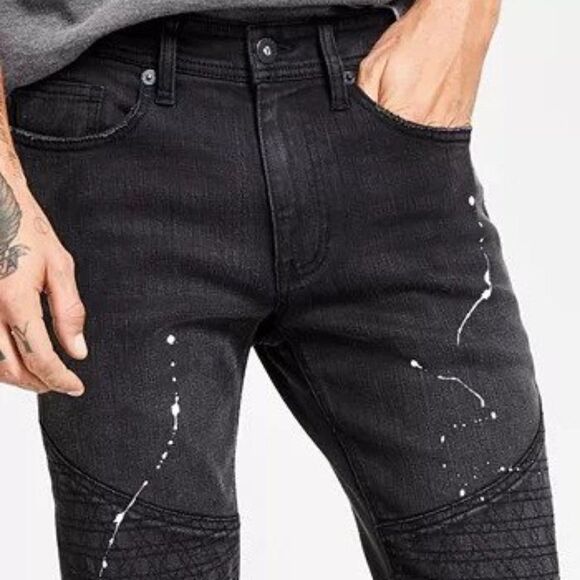 Heroes Motors Men's Moto Super-Slim Fit Jeans - Picture 3 of 4